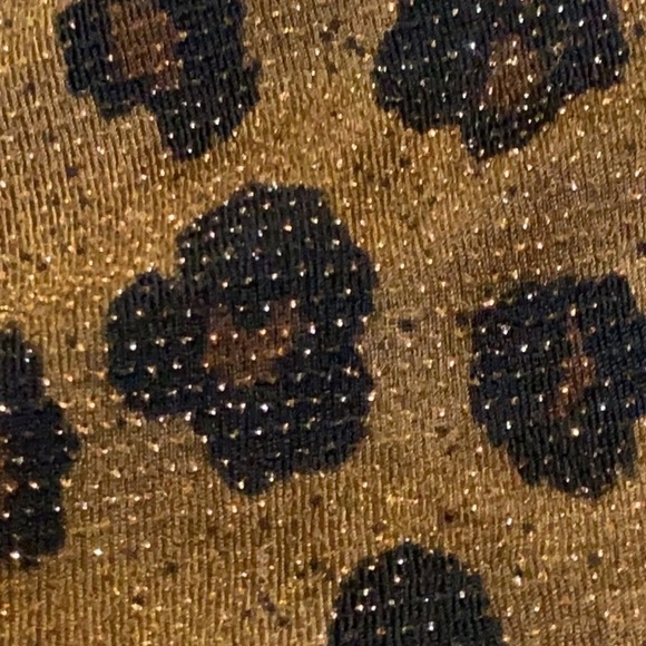 Virgo Metalic Leopard Print Faux Wrap Dress Size 16 - Picture 5 of 9